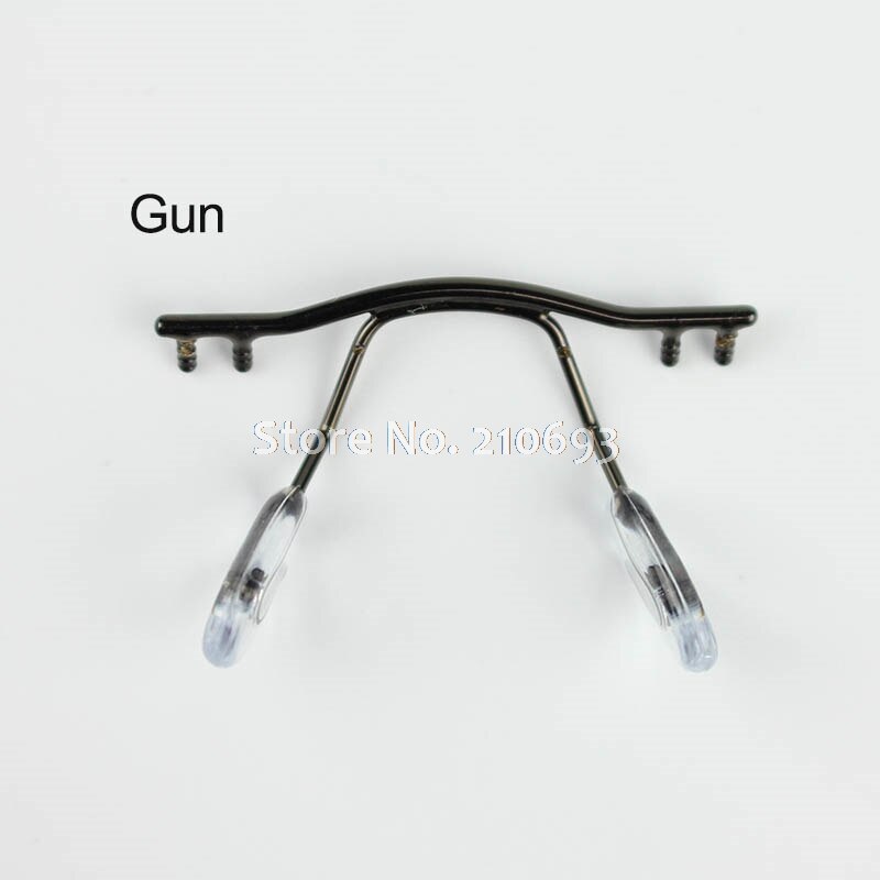 1Pc Brillen Brug Glazen Neus Pad Arm Metalen Randloze Optische Frame Brug Neus Pad Houder Brillen Accessoire: gun