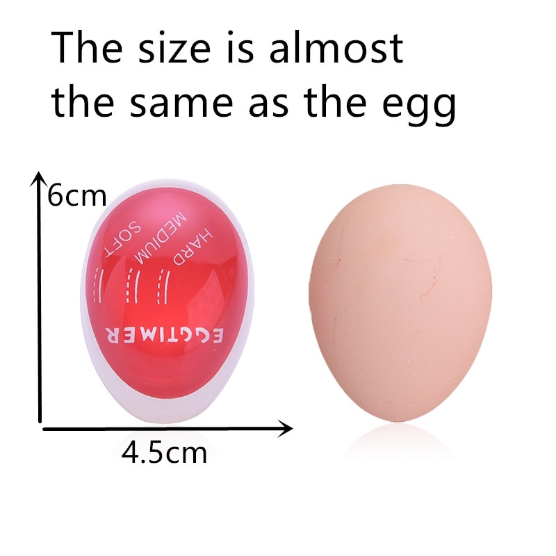 Colour Changing Egg Timer Kitchen Supplies Egg Perfect Eggs Cooking Kitchen Eco-Friendly Resin Egg Timer Red timer tools