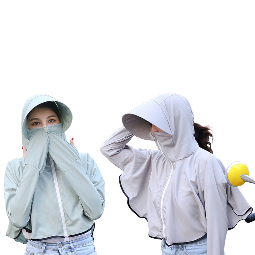 Sun Protection Clothing Female Summer Sun Protection Shirt Outdoor Cycling Anti-Uv Sun Protection Clothing Thin Coat