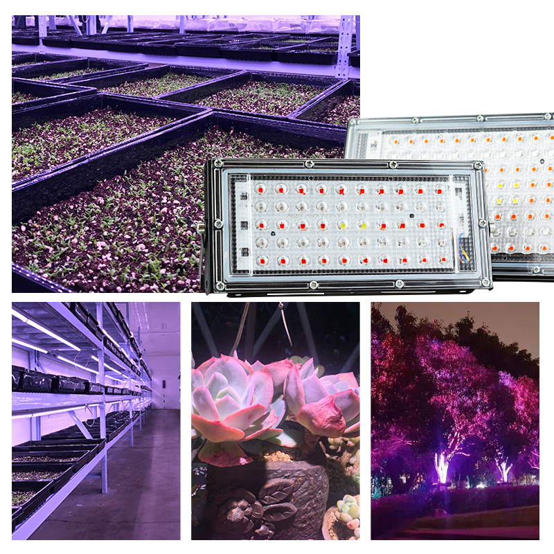 Led-strålkastare 50w led-spotlights 100w led-växtlampor 220v fytolampor gatubelysning fullspektrumlampa för växttillväxtlampa