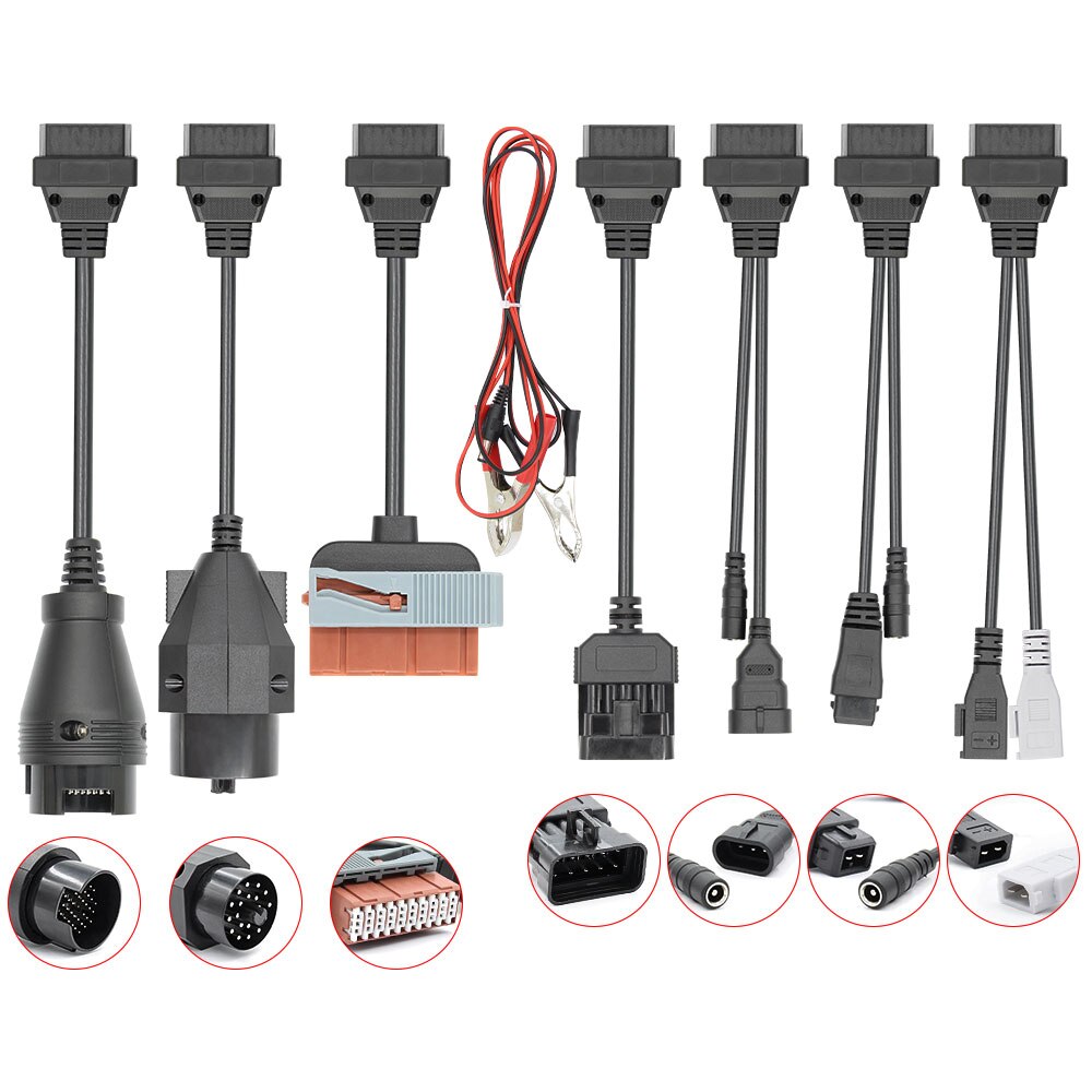 Vollen Satz 8 stücke Lkw Kabel 8 stücke Auto OBD2 Kabel diagnostizieren Adapter Stecker für Delphi Ds150e Lkw diagnostizieren-Werkzeug Auto Scanner