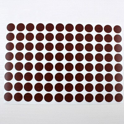 96Pcs/Sheet Pvc 15Mm Zelfklevende Decoratieve Films Meubels Schroef Cover Caps Stickers Hout Ambacht Bureau Kast ornament: 9