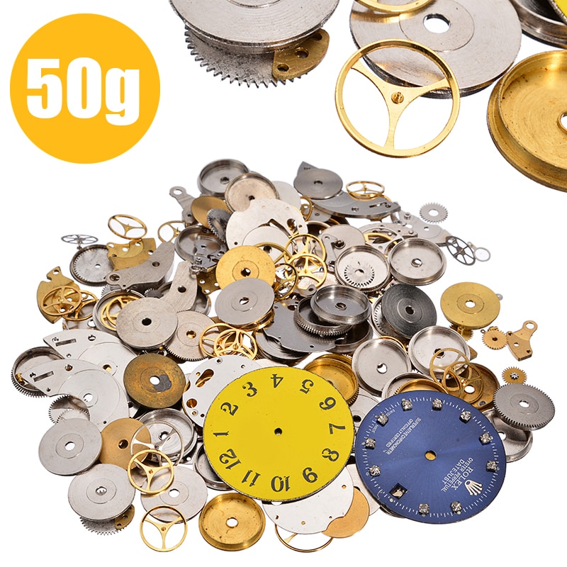 50g/bag Metal Steampunk Gears Steampunk Parts Vintage Steampunk Wrist Watch Old Parts Gears Wheels Steam Punk Lots DIY