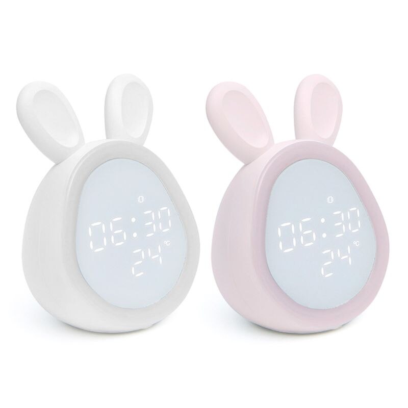 Bluetooth Alarm Clock LED Night Light Voice Control Temperature Display Bedside A9LA