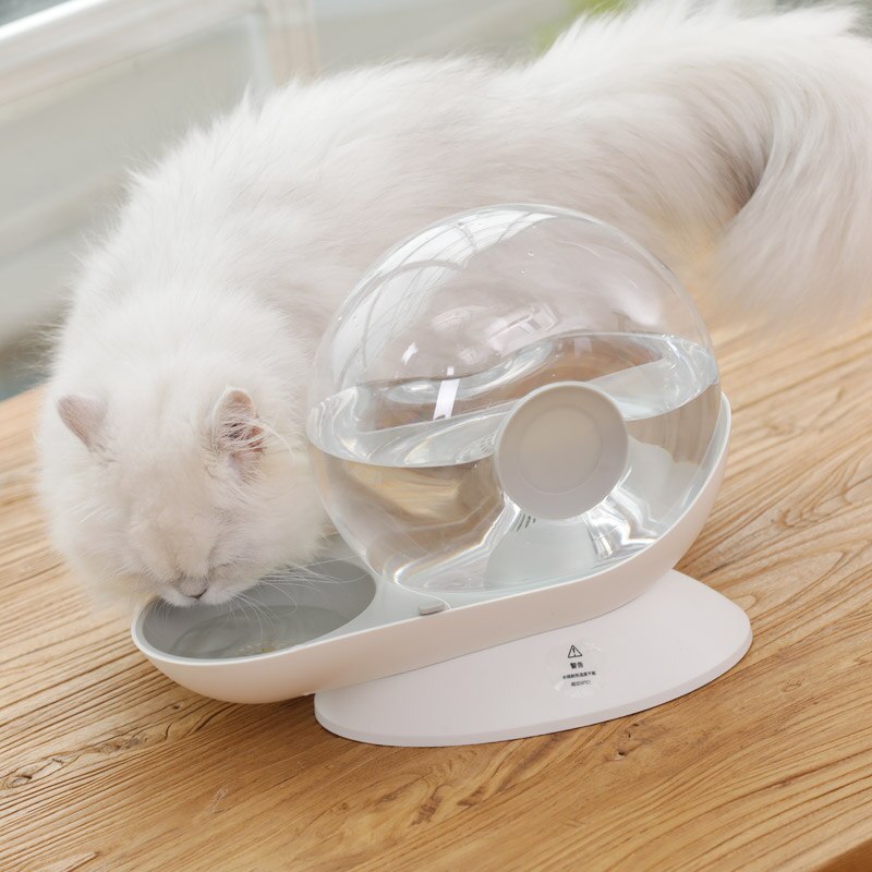 Hoopet fontein, bubbeldrinkbak, voerbak voor katten, water voor katten, waterdispenser voor huisdieren
