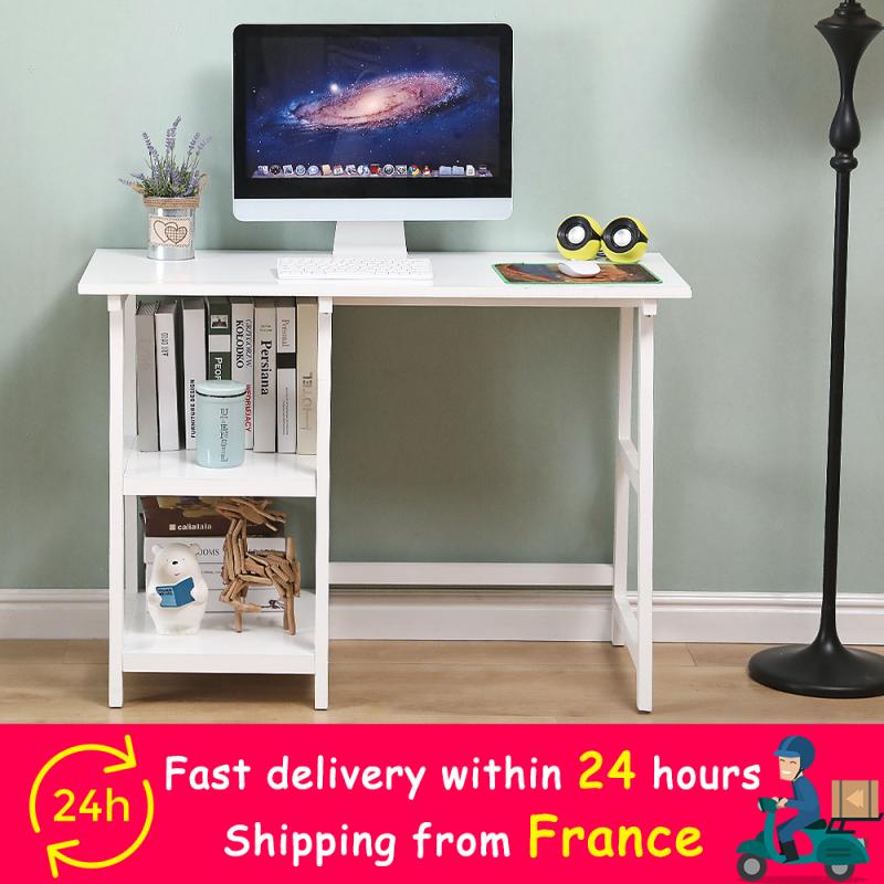 Duże drewniane biurko komputerowe biurko na laptopa stół robić pisania biurko szkolne z szufladami półki meble biurowe laptop stanowisko pracy Dom HWC