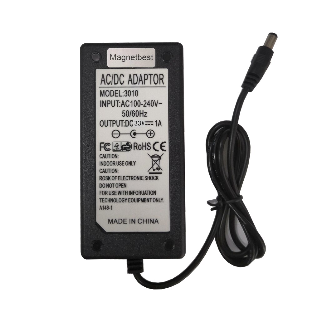 33V 1A 33 Volt 1000mA Adapter Charger DC 5.5x2.1mm/2.5mm with US EU AU UK Cable Converter Power Supply