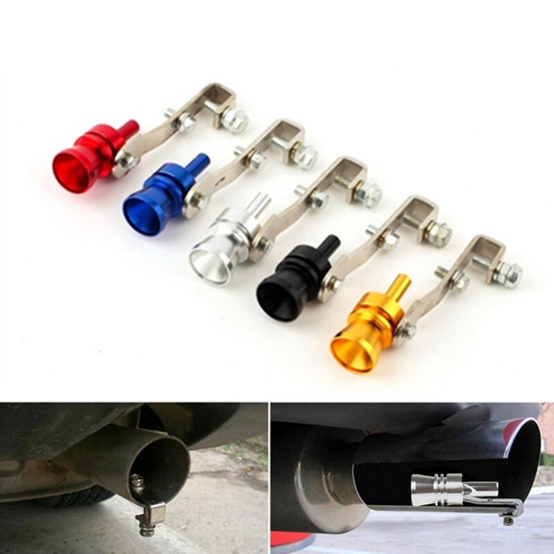 Silenciador de silbato de sonido Turbo Universal para motocicleta, tubo de escape, simulador de válvula de soplado automático, accesorios para coche, tamaño S 18mm