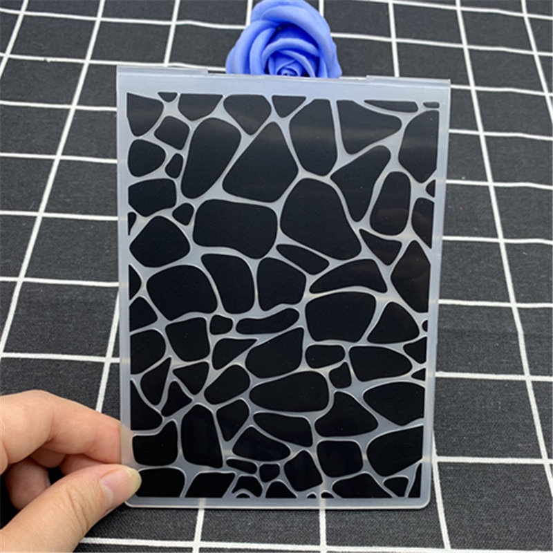 Cobblestone pattern transparent folding embossing board DIY handmade album card background embossing mold