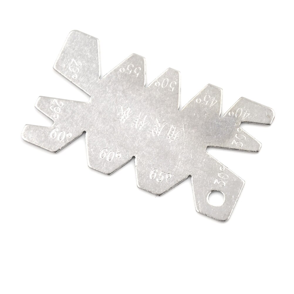 1Pc Sliver Stainless Steel Screw Thread Cutting Angle Gage Gauge Measuring Tool Angle Model