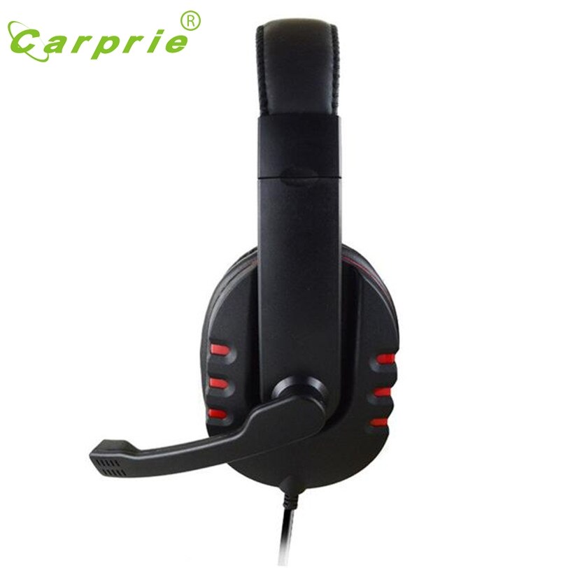 Carprie gaming-headset sprachsteuerung kabelgebundener hi-fi-sound für  ps4 schwarz+rot