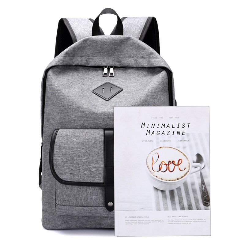 Preppy Style USB Charging Students Backpack Oxford Men School Bags Teenager Boys Laptop Bag Travel Large Capacity Backpacks