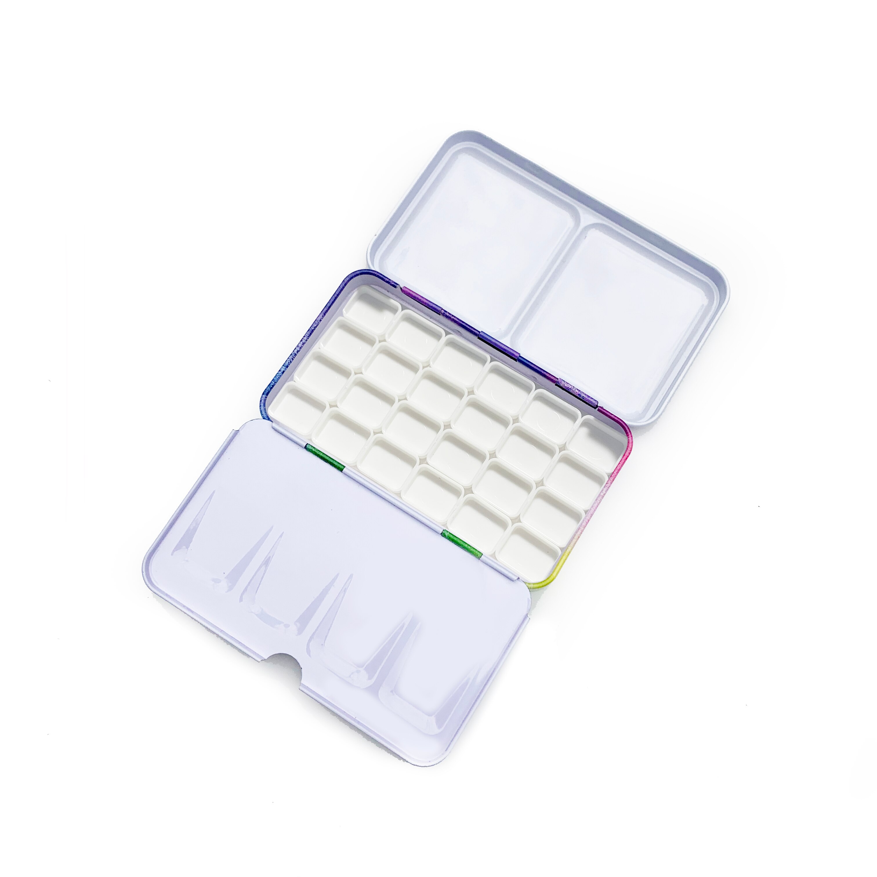 Portable Watercolor Paint Metal Empty Box Palette With 24 Grids Watercolor Paint Storage Tools Painting Art Supplies