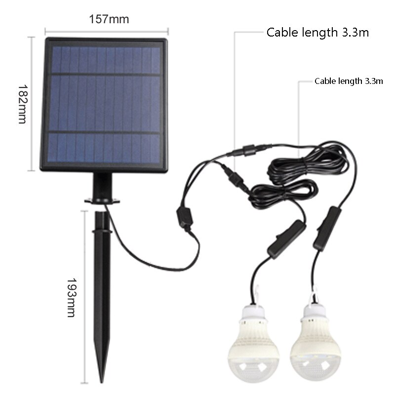 LED solar bulb light outdoor waterproof emergency projection light portable camping garden decoration solar light