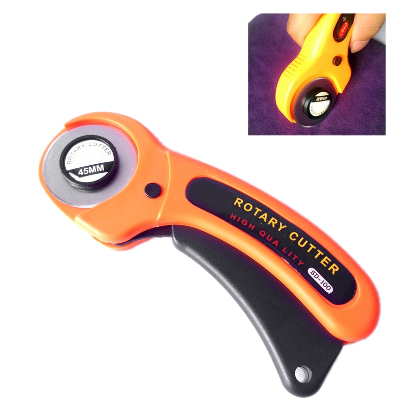 1Pc 45mm Fabric Cutter Rotary Cutter Textile Cutter Fabric Circular Quilting Cutting Patchwork Leathercraft Sewing Tool