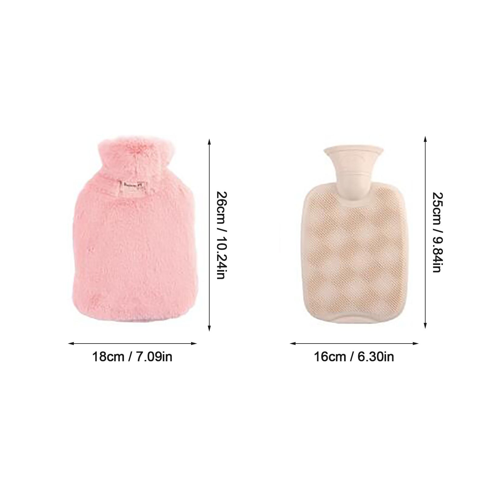 1pc winter cold-proof water bottle lid warm water bottle thick flannel removable washable water injection hand warmer