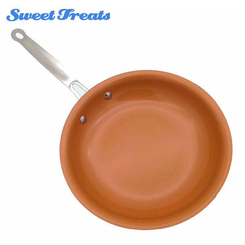 Sweettreats Non-stick Copper Frying Pan with Ceramic Coating and Induction Cooking,Oven & Dishwasher safe 10 Inches 12Inch