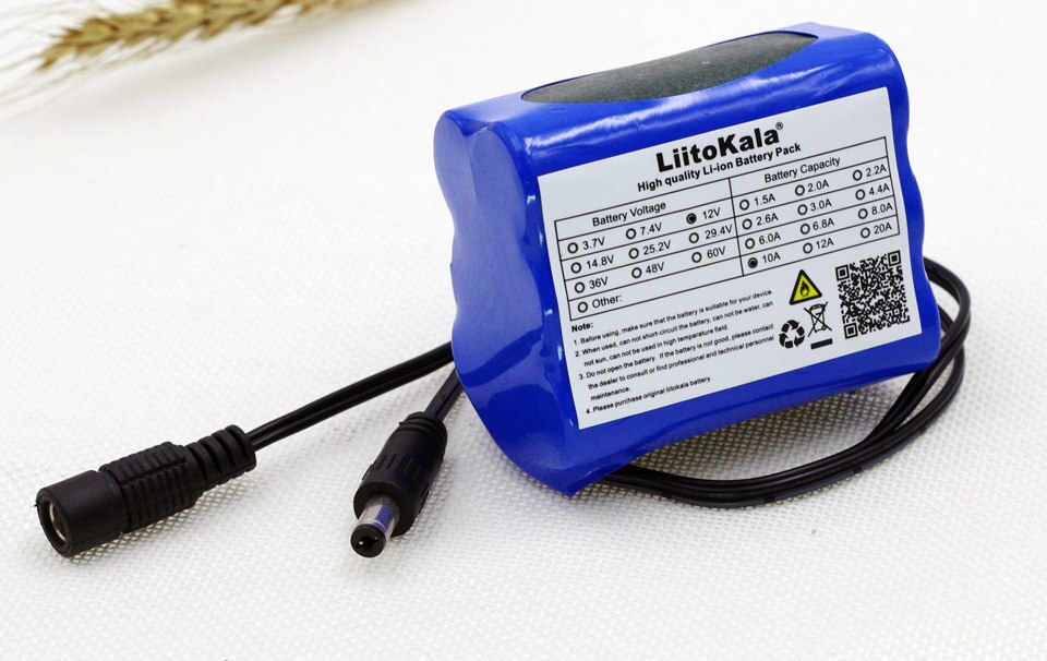 Liitokala, 12 V, 4,4 Ah, 4400mAh, 18650 Baterías Recargables, 12,6 V ...