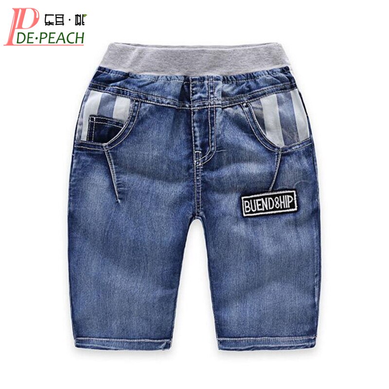 De fersken baby drenge shorts bukser børn jeans bukser sommer stil bomuld afslappet børnetøj drenge denim femte bukser