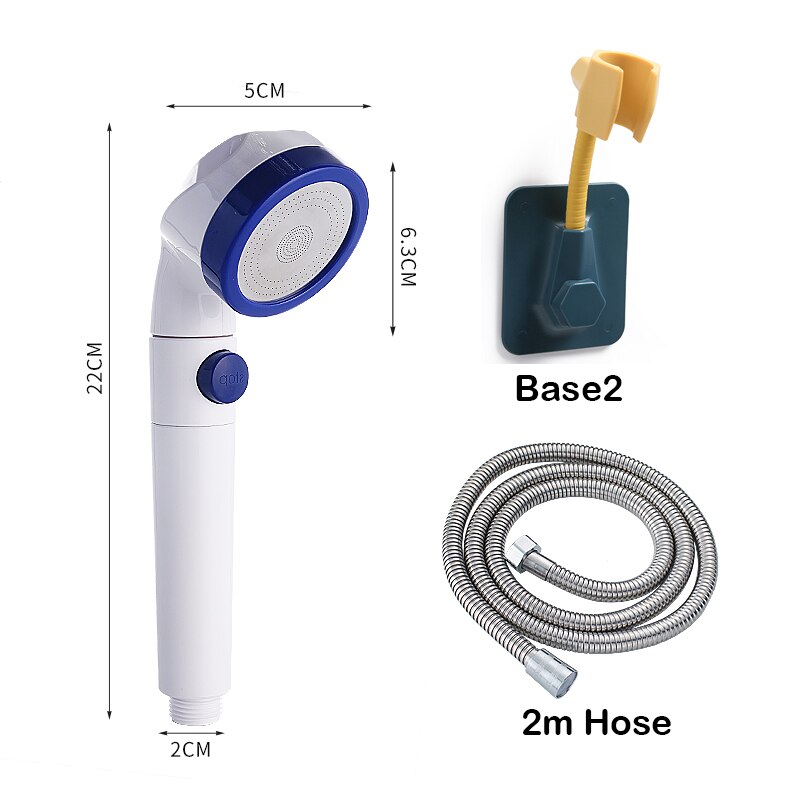 Bedroom High-pressure Shower Set Household Spout Nozzle Water Heater Shower Head Stainless Steel Shower Hose and Base: Shower Set-4