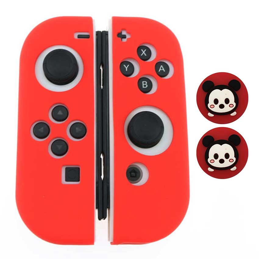 JCD-funda protectora de silicona suave + tapas de Joystick para Nintendo Switch NS NX Joy-Con, 1 Juego