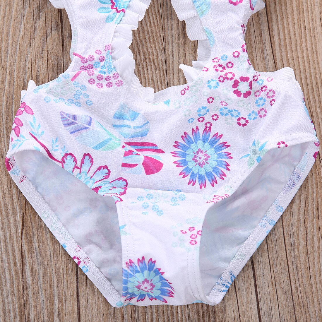 Små piger helblomstret badedragt baby pige blomst strandtøj badedragt badetøj svømmere bikini kostume