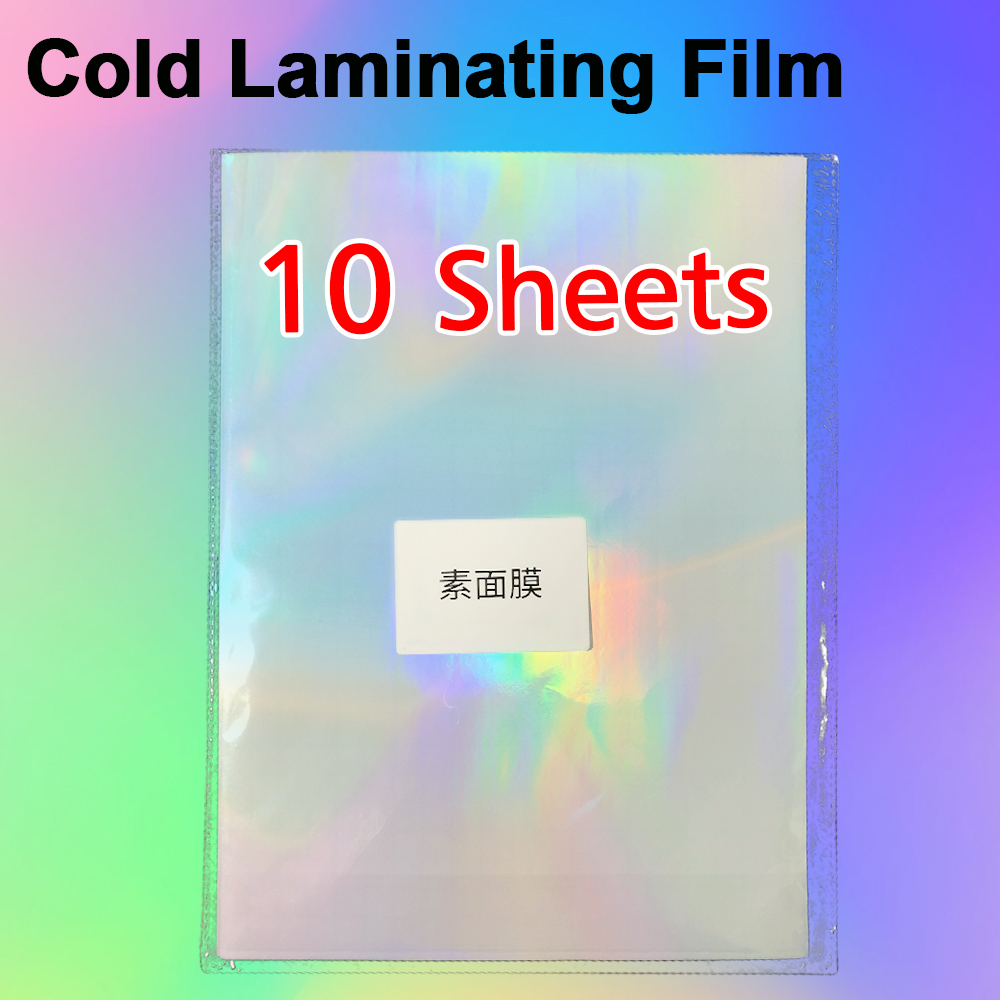 10 Vellen A4 Papier Koud Lamineren Film Zelfklevende Sterren Hart Glas Foto Lamineren Film Te Beschermen Foto &#39;S En Specimen Maken: Holographic Rainbow