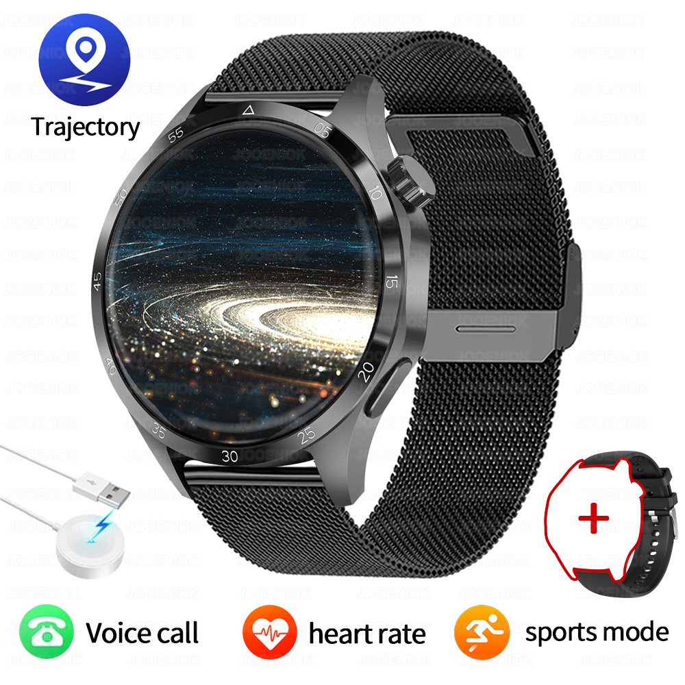 Dla HUAWEI GT4 sprytny zegarek mężczyźni 1,43-calowy ekran HD Tętno zdatność tor Bluetooth połączenie IP68 Wodoodporny sportowy smartwatch męnarty: Czerwony