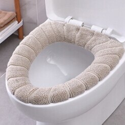 Husholdningsvaskbart polstret toiletsæde multifunktionelt moderne hjem badeværelse toilet sæde pude rengøringsbetræk: Beige