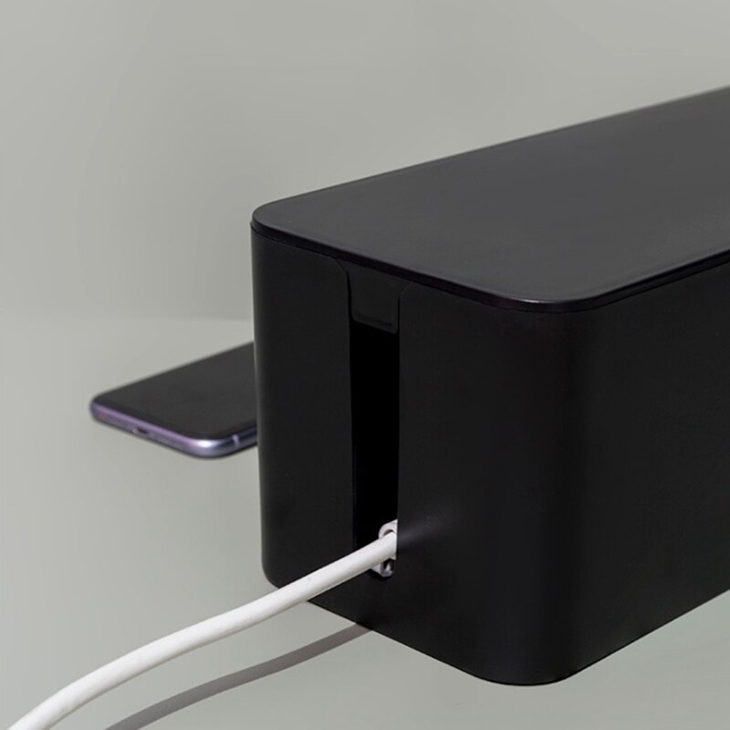 Cable caja de gestión de Cable organizador caja Power Strip Surge Protector de cubierta de Cable para televisión de la caja de la Oficina para el hogar