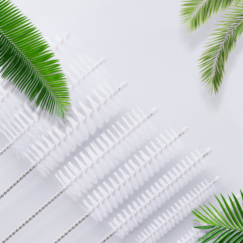 Fles Schone Borstel 10 Stuks Set Roestvrij Staal Zacht Haar Borstel Pipet Rietjes Borstel Multifunctionele Huishoudelijke Schoonmaak Tools