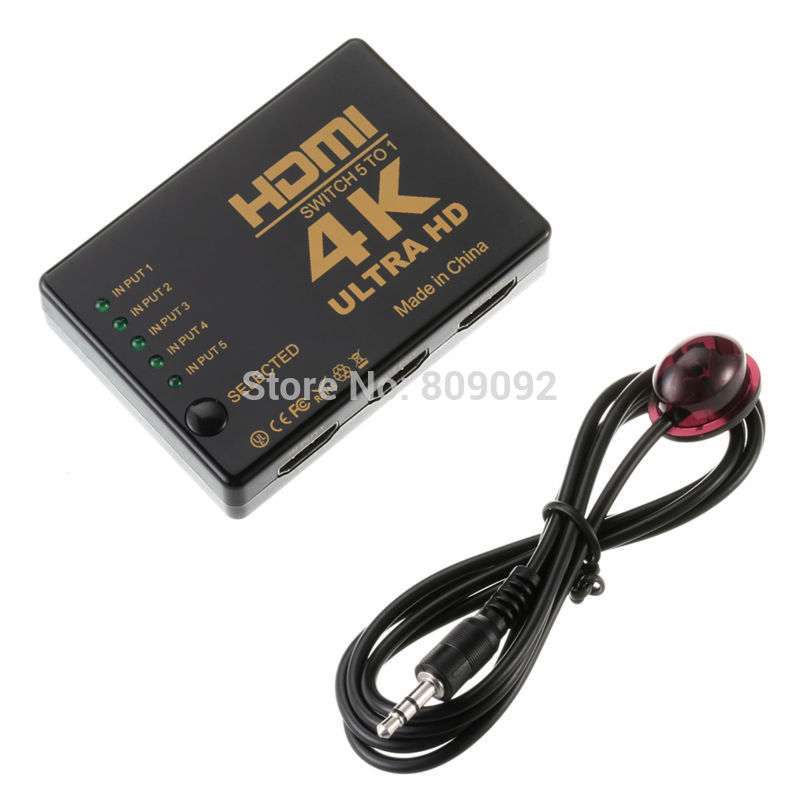 4 K 3D 1080 p HD 1.4 HDMI Splitter 5 Port Hub Box Auto Switch 5 In 1 Out Switcher Met Afstandsbediening voor PS3/4