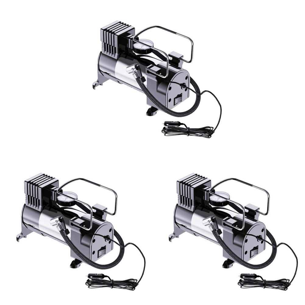 12V Portable Air Compressor with Pressure Gauge Car Tire Pump Cylinder Power System Mini Air Compressor Heavy Duty Tire Inflator: green