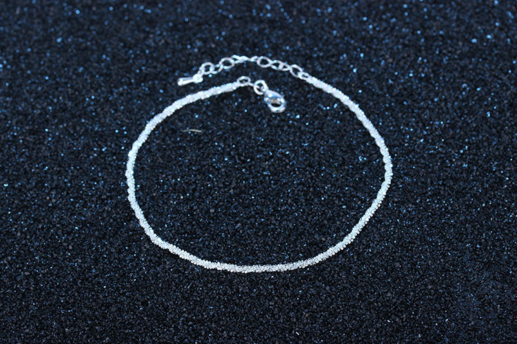 Tjp Shiny Silver 925 Gypsophila Ketting Armbanden Voor Vrouwen Party Accessoires Girl Lady Enkelbanden Sieraden