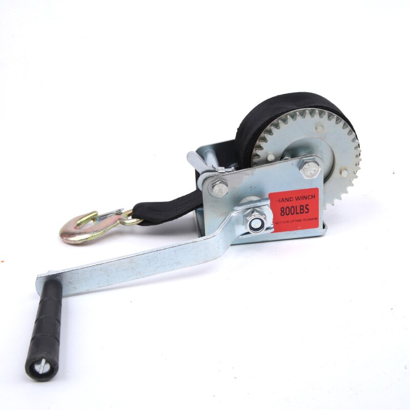800LBS 6M Boat Truck Auto Portable Manual Winch Webbing Sling, Hand Tool Lifting Sling