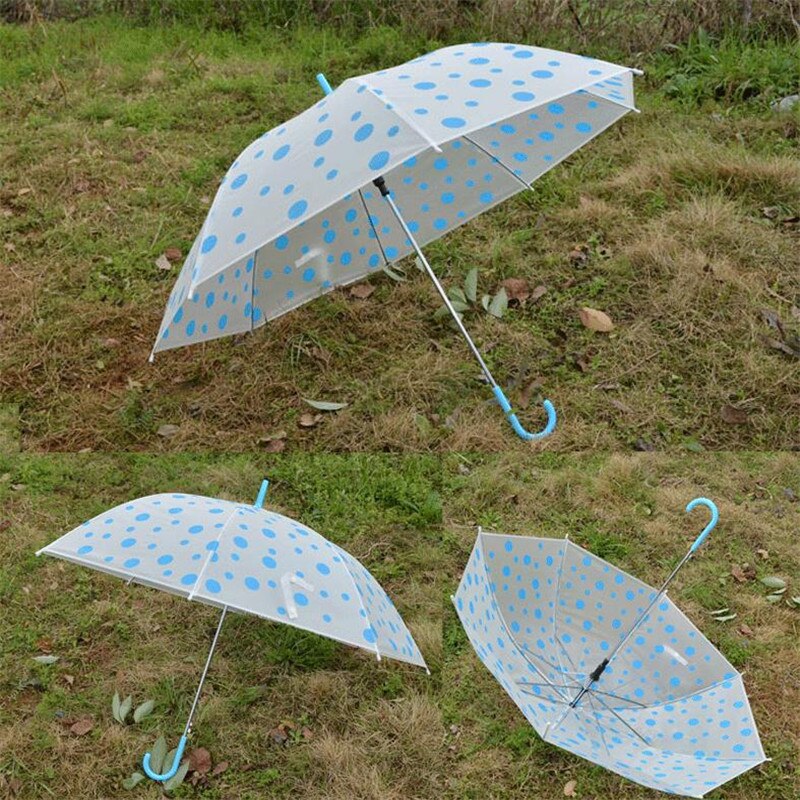 Coloré Transparent automatique pluie parapluie dôme fête de mariage faveur étanche joli point clair/arc-en-ciel parapluie couleur aléatoire