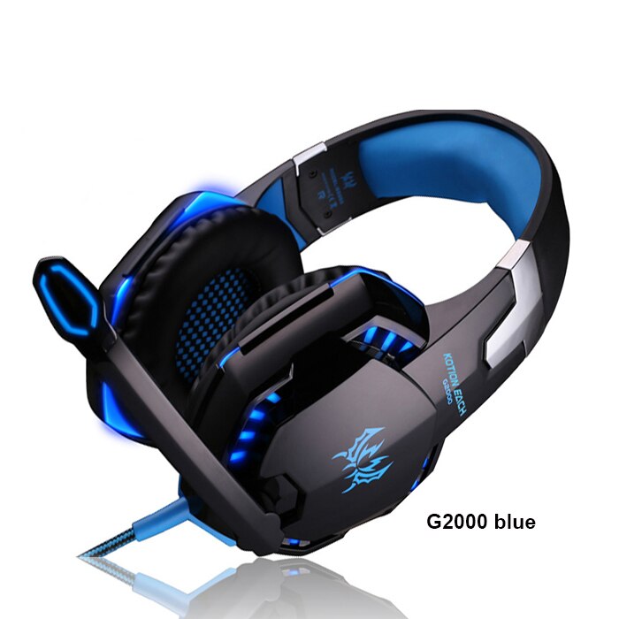 Kotion Elke G2000 G4000 Gaming Headsets Game Oortelefoon Headset Stereo Hoofdtelefoon Met Microfoon Voor Pc Gamer Met Doos: G2000 blue