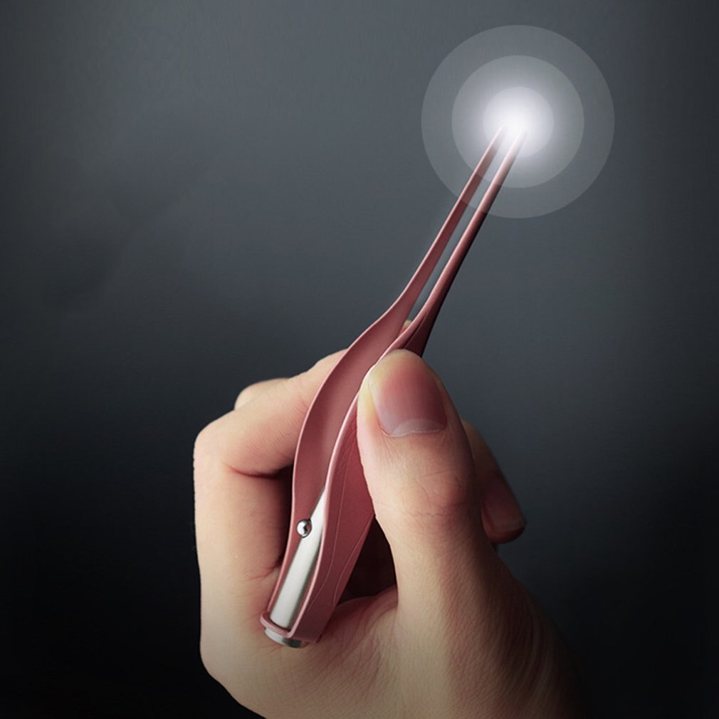 LED Zaklamp Earpick Schoon Pincet Tool Rvs Pincet Oorsmeer Removal Tool Draagbare Oor Zorg