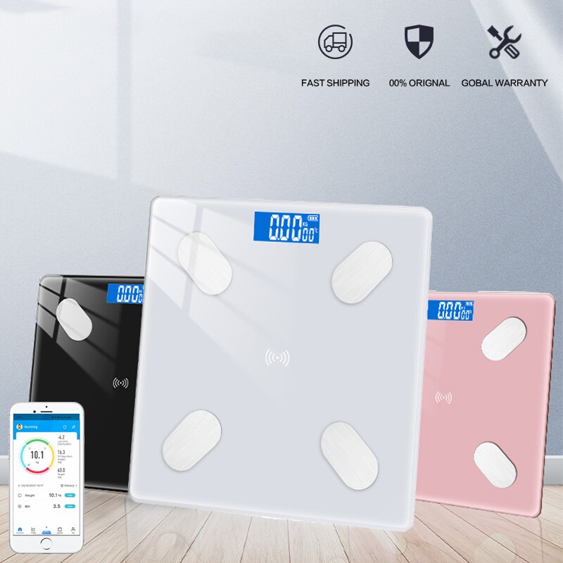 Bluetooth Bathroom Scales BMI Floor Body Scale LED Electronic Scales Smart Weight Scale Balance Body Composition Analyzer