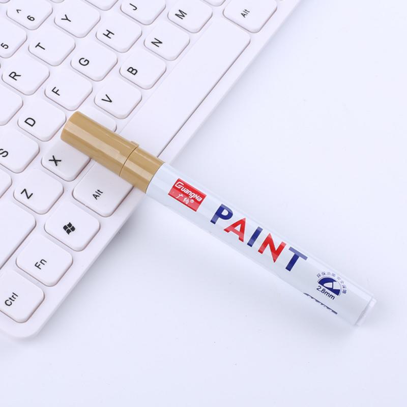 12 farben Farbe Marker Stift Wasserdichte Auto Reifen Reifen Lauffläche CD Metall dauerhaft Farbe Marker Ölige DIY Kunst Marker Kuli: Glod