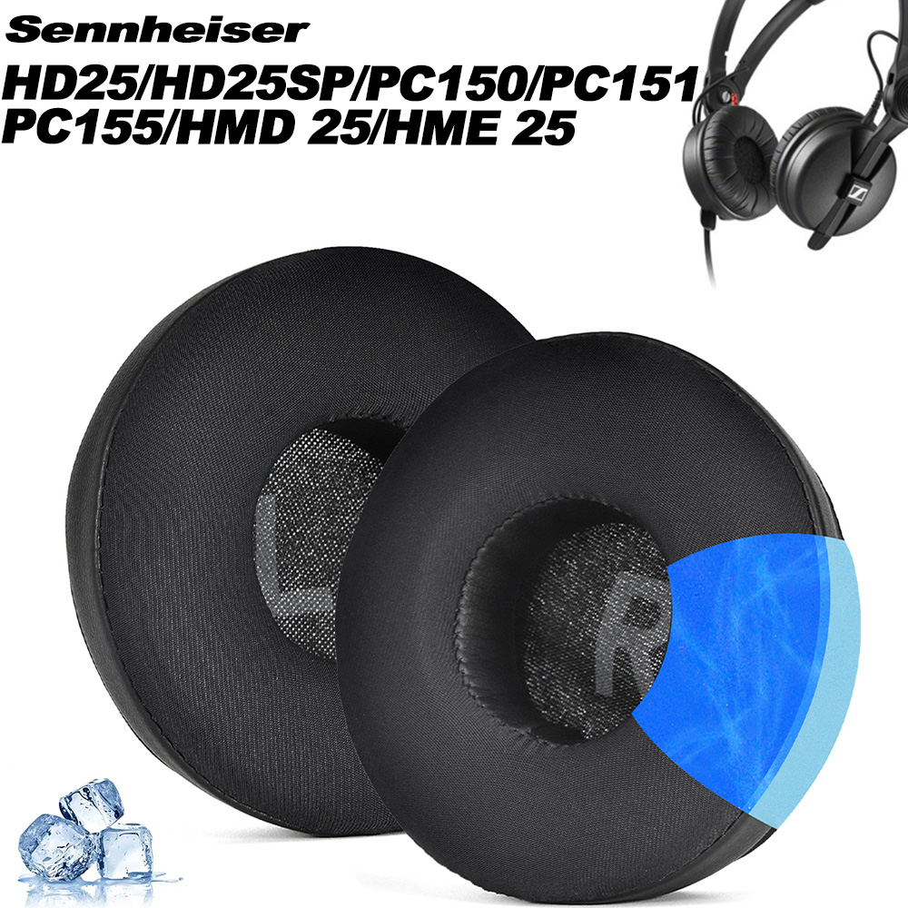 Coussinets pour écouteurs Sennheiser HD25/HD25SP/PC150/PC151/PC155/ HMD 25/HME 25, oreillettes de remplacement