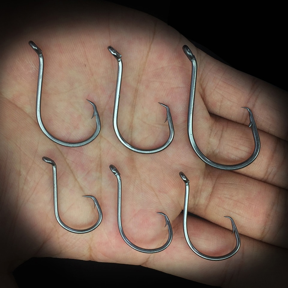 Anzuelos de pesca de pulpo, 40 ganchos de pesca de pulpo, manivela afilada químicamente de Japón, gusano para carpas de desplazamiento único, accesorios para anzuelos de pesca