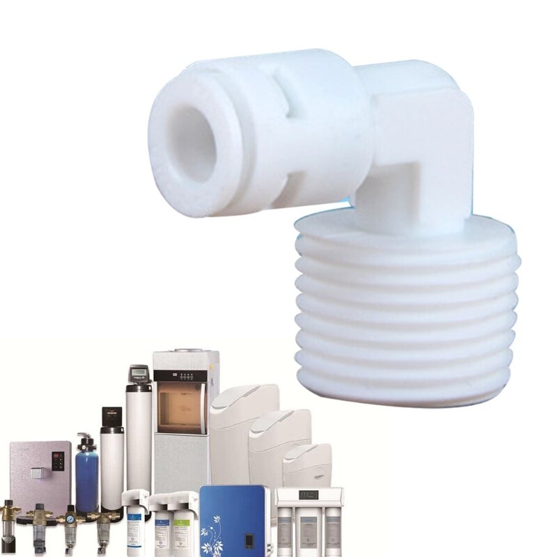 Tube Fittings L Connectors 0.25Inch Inner Push Type Air Fitting Quick Connect Ball Valve for RO System Water Filter Plas U1JE: H