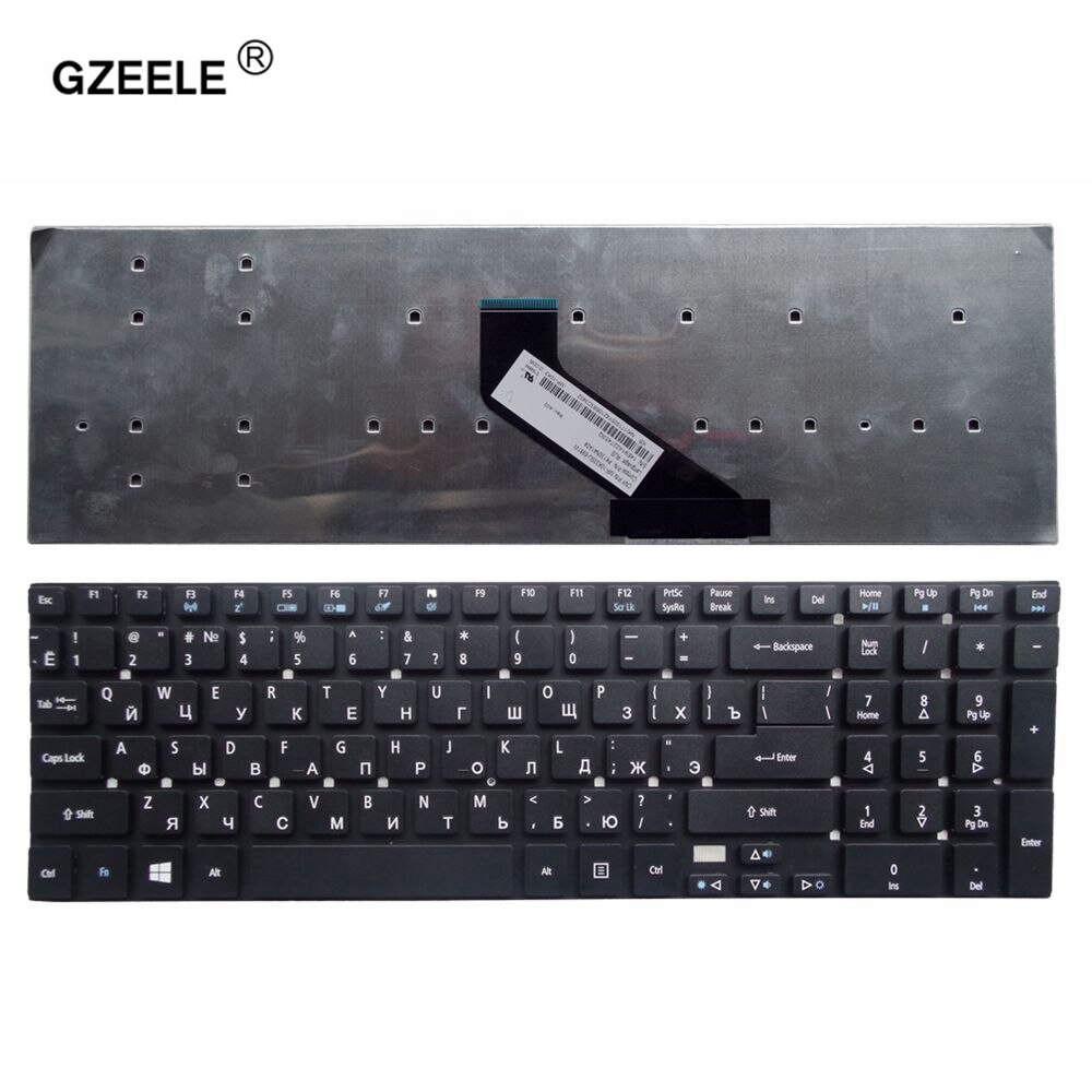 Russian Keyboard for Acer Extensa 2508 2509 2510 2510G Z5WBH EX2508 X2508 EX2509 EX2510 2508G 2509G 2510G-365E RU Black White: Black