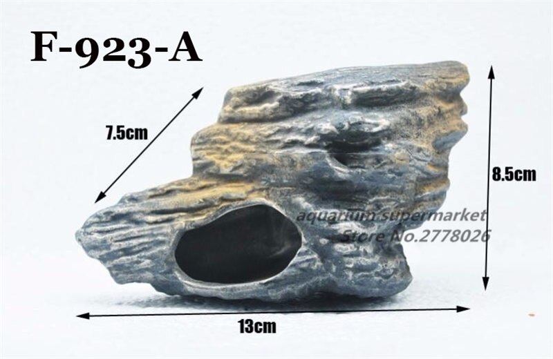 MF CICHLID STONE Ceramic Aquarium Rock Cave decor for Aquarium Fish Tank: F-923-A