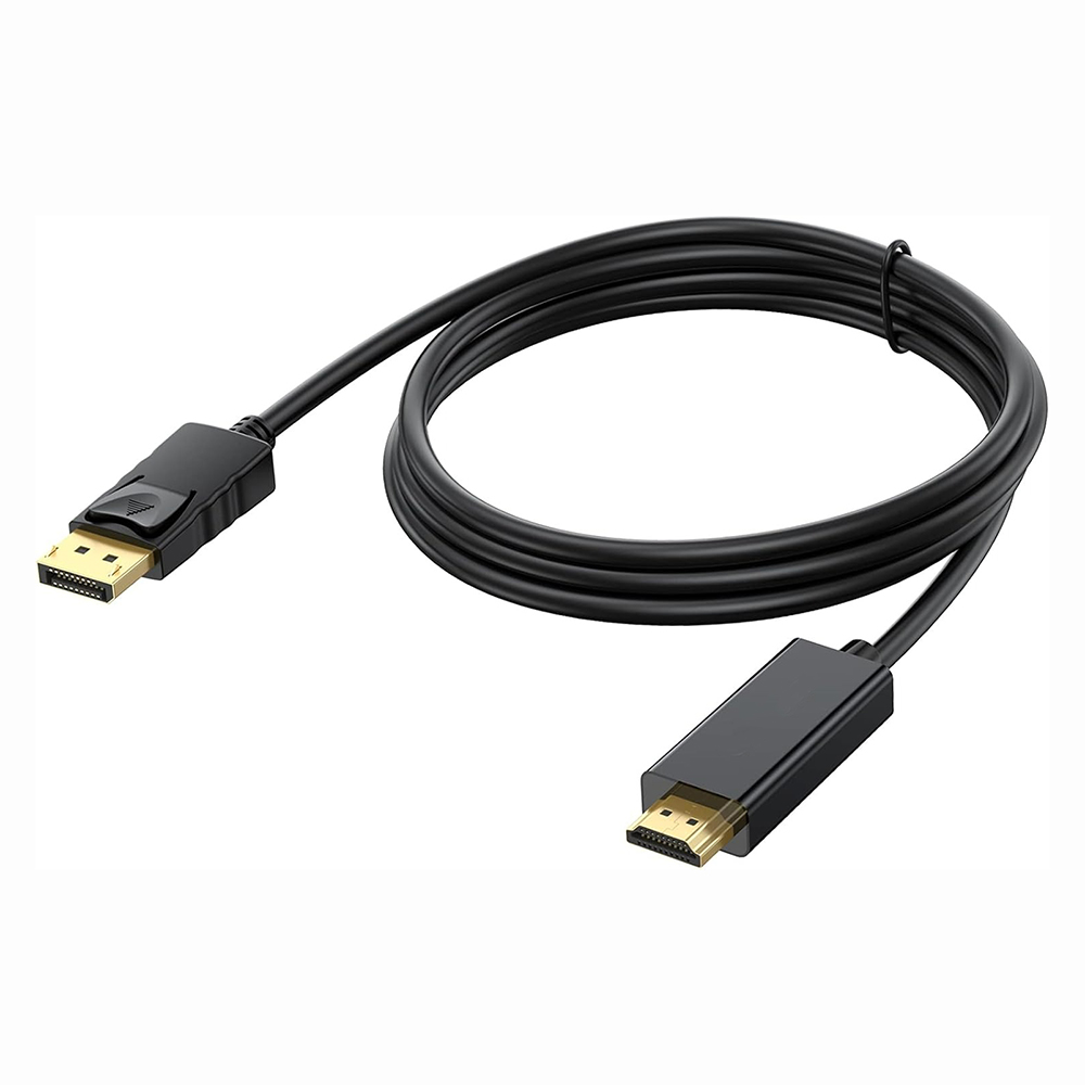 Vergulde DisplayPort DP naar HDMI-compatibele 4K-kabel Unidirectionele converter 1,8 m beeldschermsnoer voor pc-host naar doelmonitor: Default Title