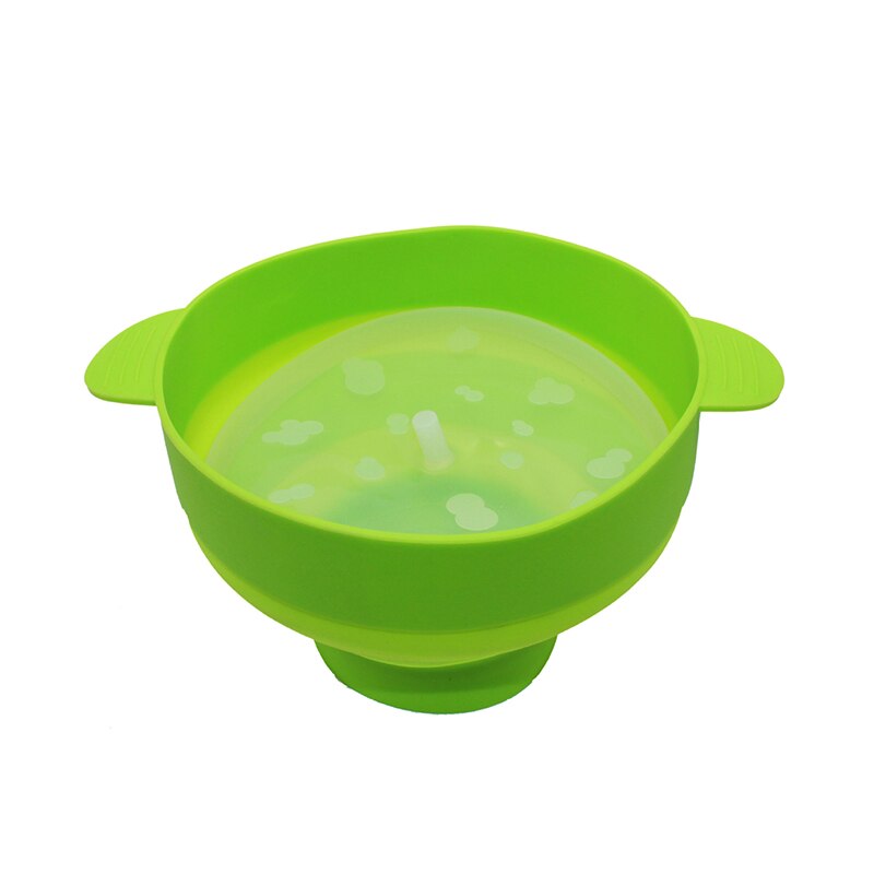 Cubo de palomitas de maíz único, Cubo de palomitas de silicona plegable para microondas, resistente a altas temperaturas, grande con tapa, cuenco