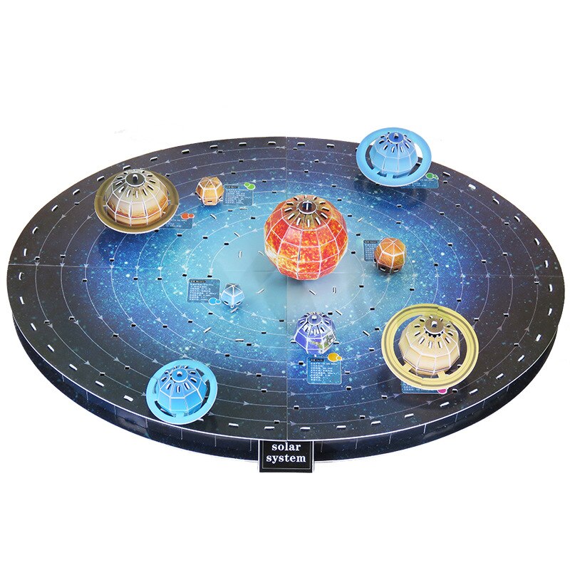 Sistema Solar de 8 planetas para niños y adultos, modelo de globo, rompecabezas tridimensional, montaje de planetas espaciales, juguete de papel, herramienta de enseñanza Manual: solar system