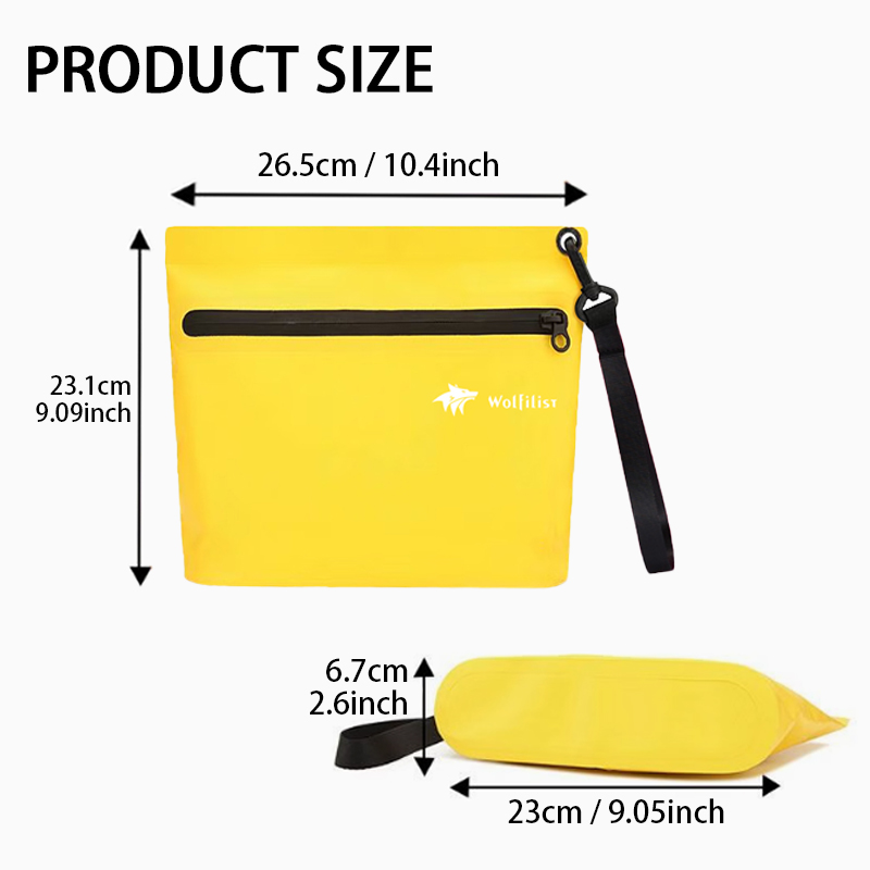 Wasserdichte tragetaschen, multifunktionale pvc-draussen-handtaschen, spritzwassergeschützte, reißfeste und leicht zu reinigende trockenbeutel