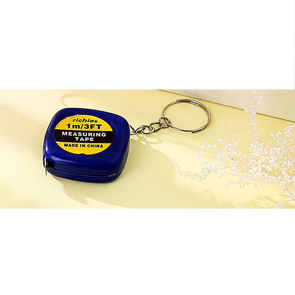 1M/1.5M Meet Liniaal Intrekbaar Centimeter Inch Rolband Mini Sleutelhanger Meetlint Kleermaker Draagbaar Naai Meetinstrument: Bruin